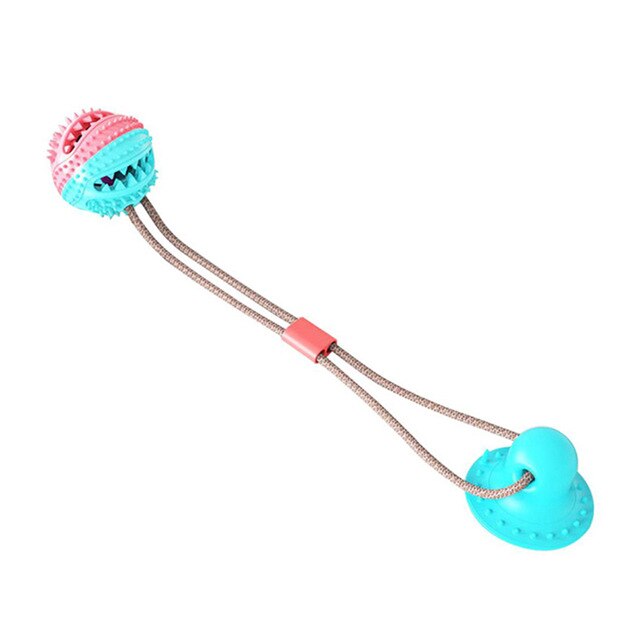 Pet Molar Bite Dog Toys Rubber Chew Ball Cleaning Teeth Safe Elasticity Soft Puppy Suction Cup Dog Biting Toy