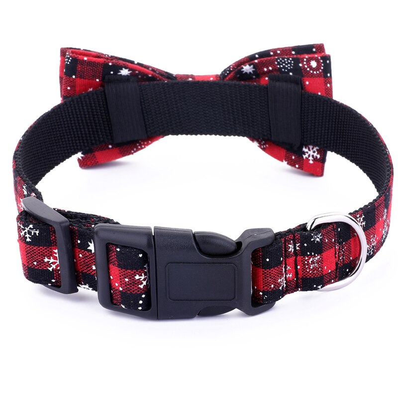 Dog Collar Christmas Dog Bow Tie Cat Collars Bowknot Grooming Red