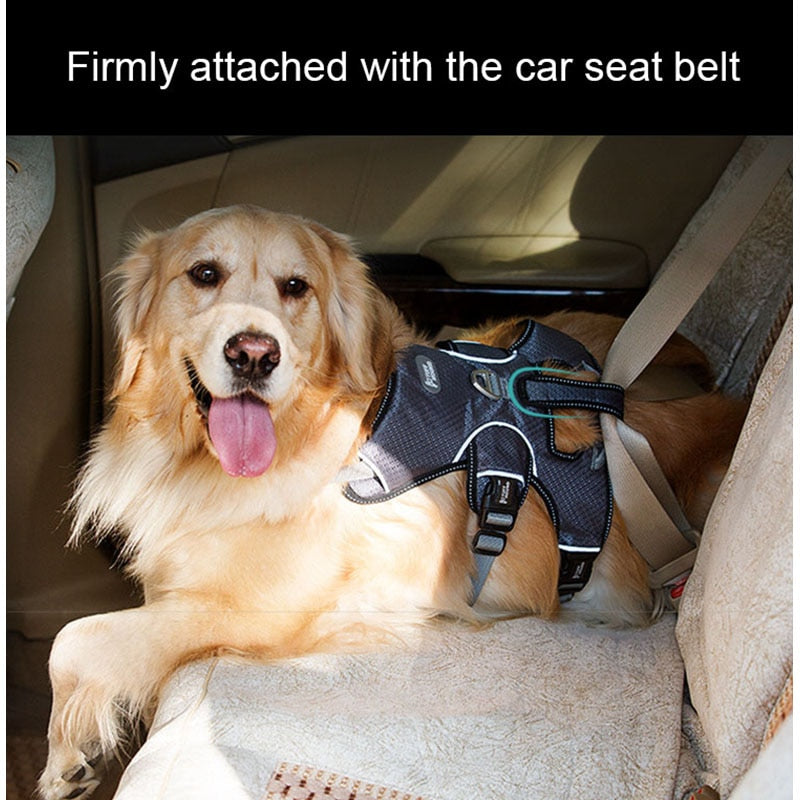 Medium Big Dog Harness For Dogs Collars And Harnesses Car Reflective Secure