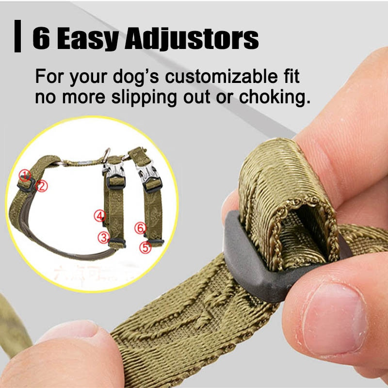 Double H Adjustable Pet Dog Harness Training Escape-Proof Dog Belt Safety Run Walking Dog Strap Harness Soft