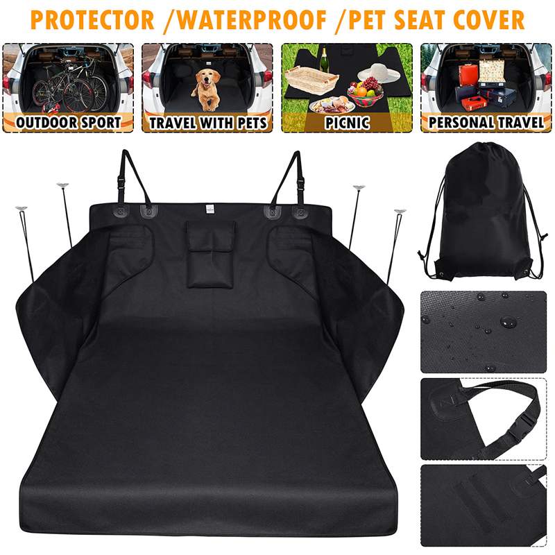 New Dog Car Trunk Mat Hammock Boot Pet Seat Cover Barrier Protect Floor Non-slip Foldable Waterproof Dirt Resistant Rear Seat