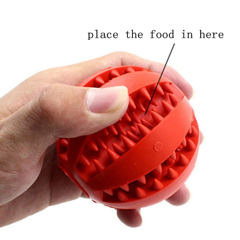 New Pet Dog Toy Interactive Rubber Balls Pet Dog Cat Puppy Chew Toys Ball Teeth Chew Toys Tooth Cleaning Balls Food