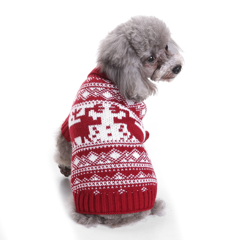 Pet Clothes Dog Sweater Cat Costume For Small Dogs Christmas Deer Clothing Cat Sweater Dogs Coat Halloween Warm Pet Knitte Coat