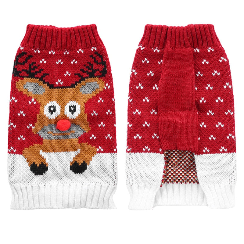 Pet Clothes Dog Sweater Cat Costume For Small Dogs Christmas Deer Clothing Cat Sweater Dogs Coat Halloween Warm Pet Knitte Coat