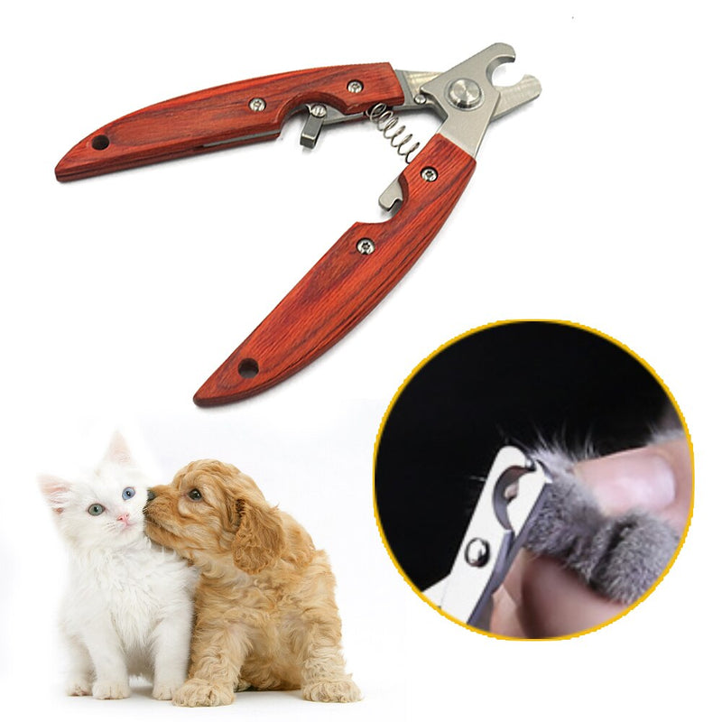 Pet Comb Nail Clippers Dog Grooming Wooden Handle Open Knot Comb Hair Removal Brush Float Nail Scissors For Dogs Cats