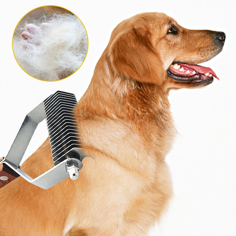 Pet Comb Nail Clippers Dog Grooming Wooden Handle Open Knot Comb Hair Removal Brush Float Nail Scissors For Dogs Cats