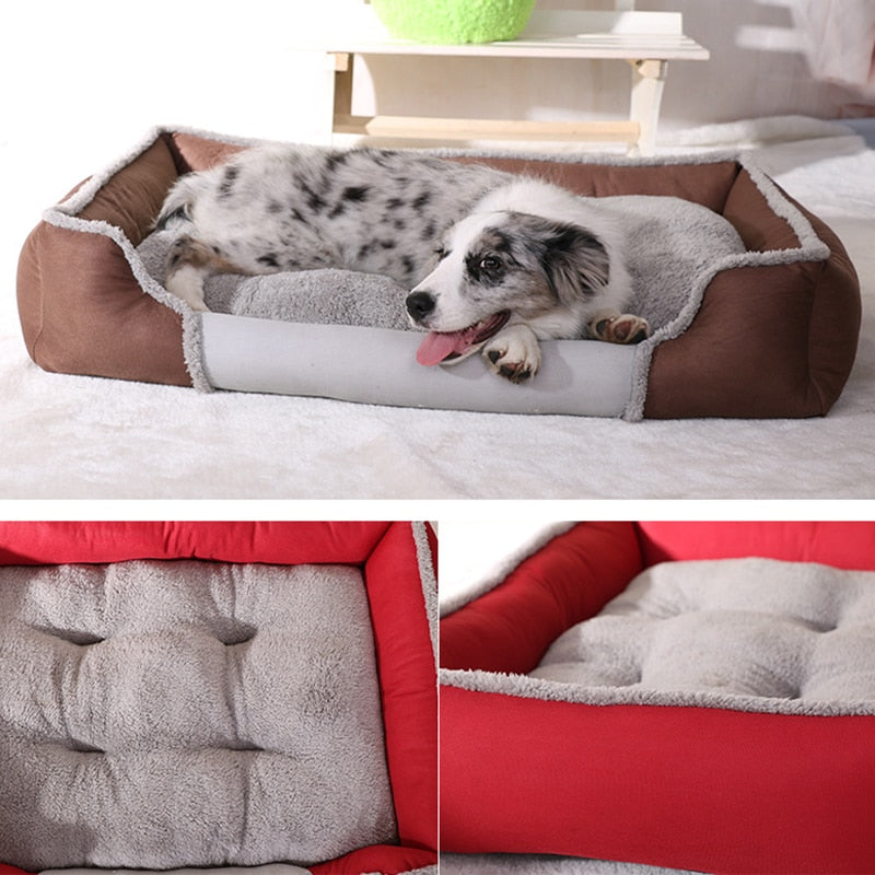 Pet Dog Bed For Large Dogs Washable Puppy Pet Cat Beds Mats Waterproof Dog House Kennel Autumn/Winter Warm Soft Dog Baskets Nest