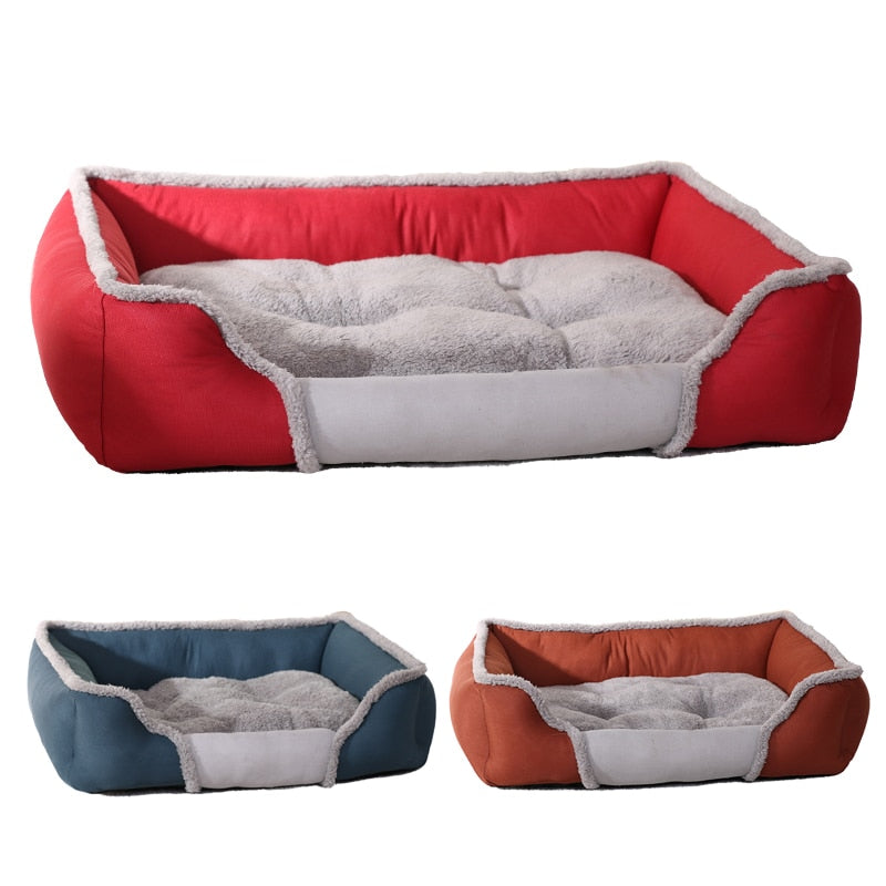 Pet Dog Bed For Large Dogs Washable Puppy Pet Cat Beds Mats Waterproof Dog House Kennel Autumn/Winter Warm Soft Dog Baskets Nest