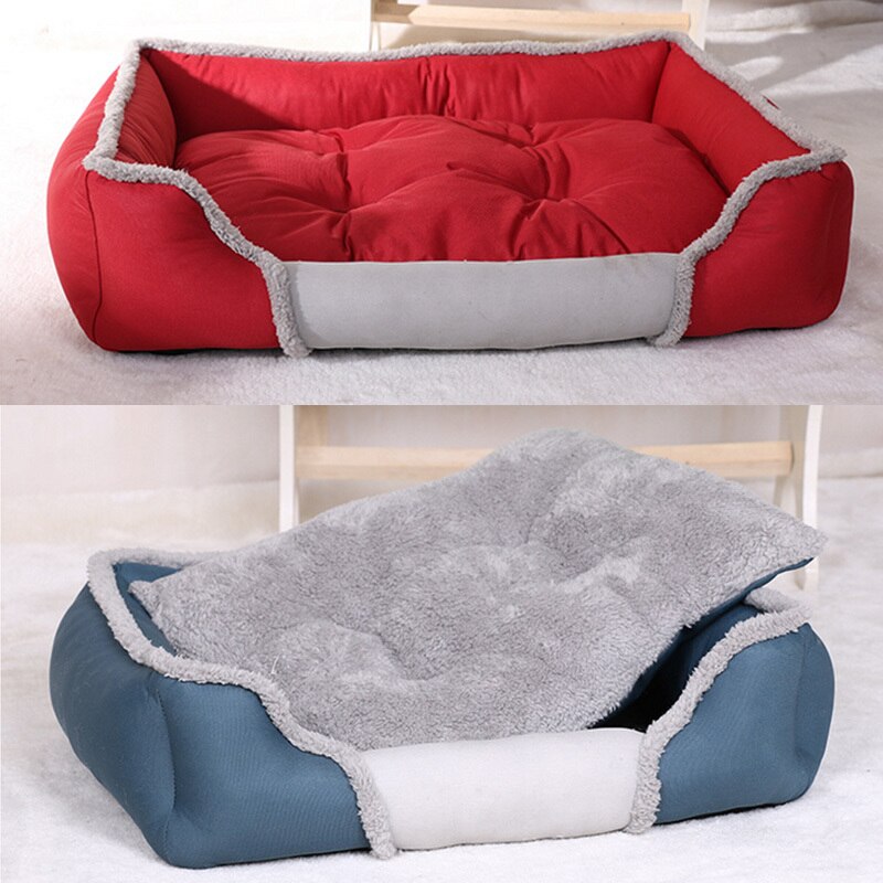 Pet Dog Bed For Large Dogs Washable Puppy Pet Cat Beds Mats Waterproof Dog House Kennel Autumn/Winter Warm Soft Dog Baskets Nest