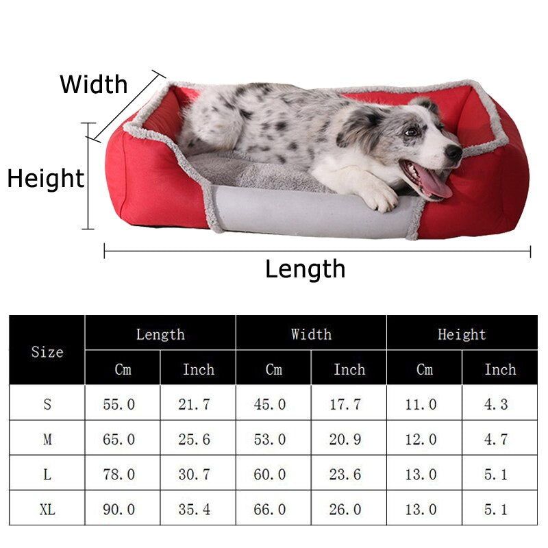 Pet Dog Bed For Large Dogs Washable Puppy Pet Cat Beds Mats Waterproof Dog House Kennel Autumn/Winter Warm Soft Dog Baskets Nest