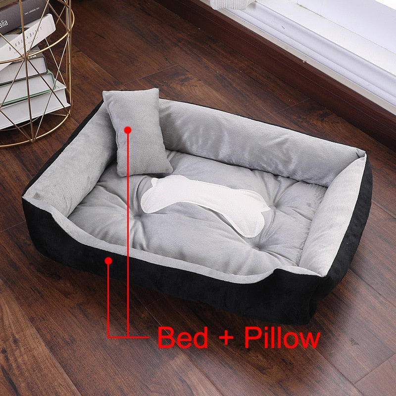Pet Dog Beds Mat for Small Medium Large Dogs with Pets Pillow High Elasticity PP Fiber Filler Puppy Bulldog Kennel Cat Blanket