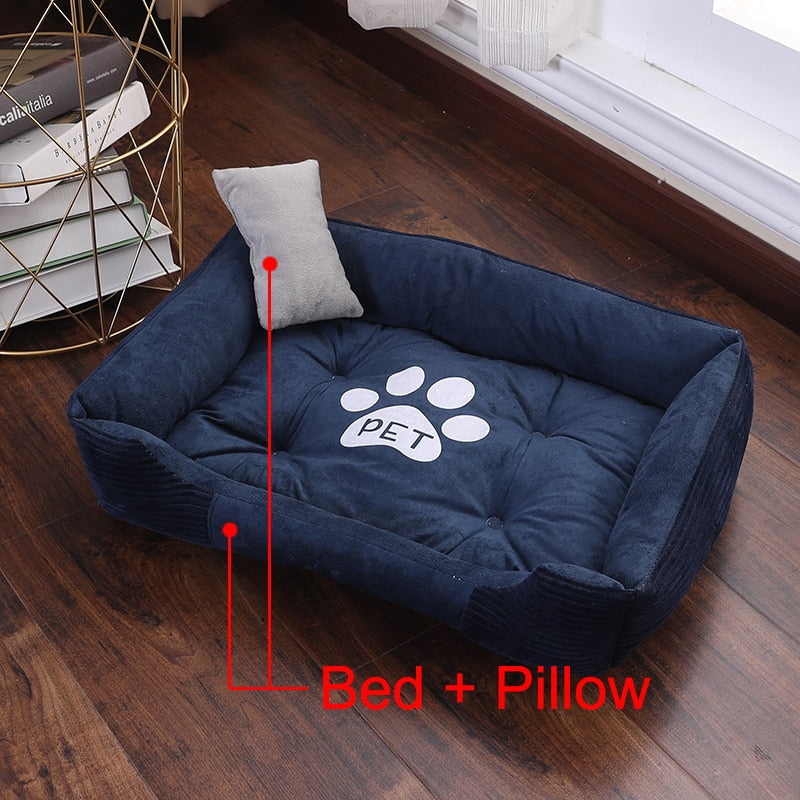 Pet Dog Beds Mat for Small Medium Large Dogs with Pets Pillow High Elasticity PP Fiber Filler Puppy Bulldog Kennel Cat Blanket