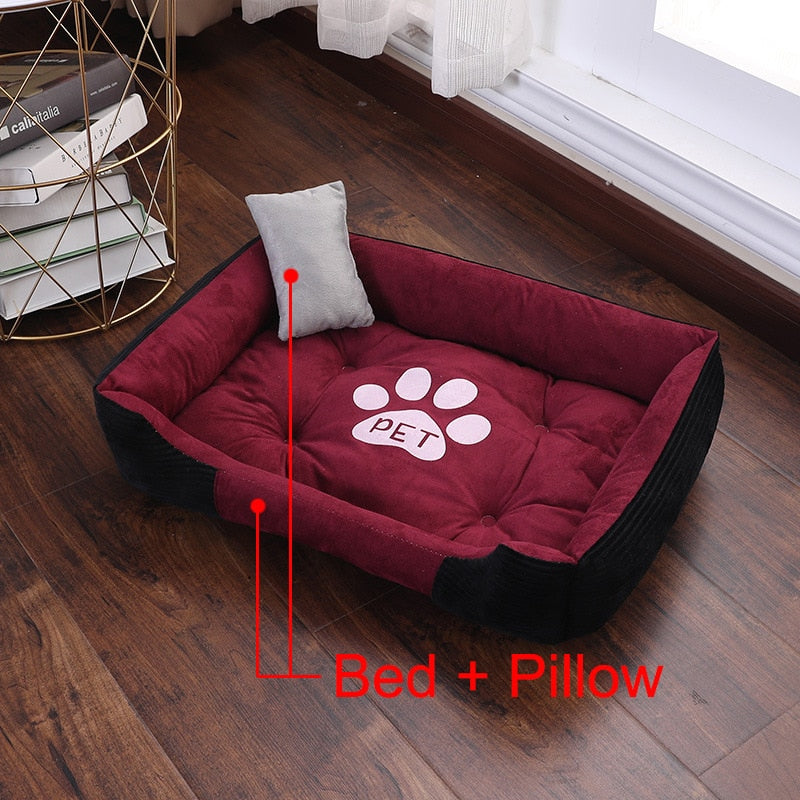 Pet Dog Beds Mat for Small Medium Large Dogs with Pets Pillow High Elasticity PP Fiber Filler Puppy Bulldog Kennel Cat Blanket