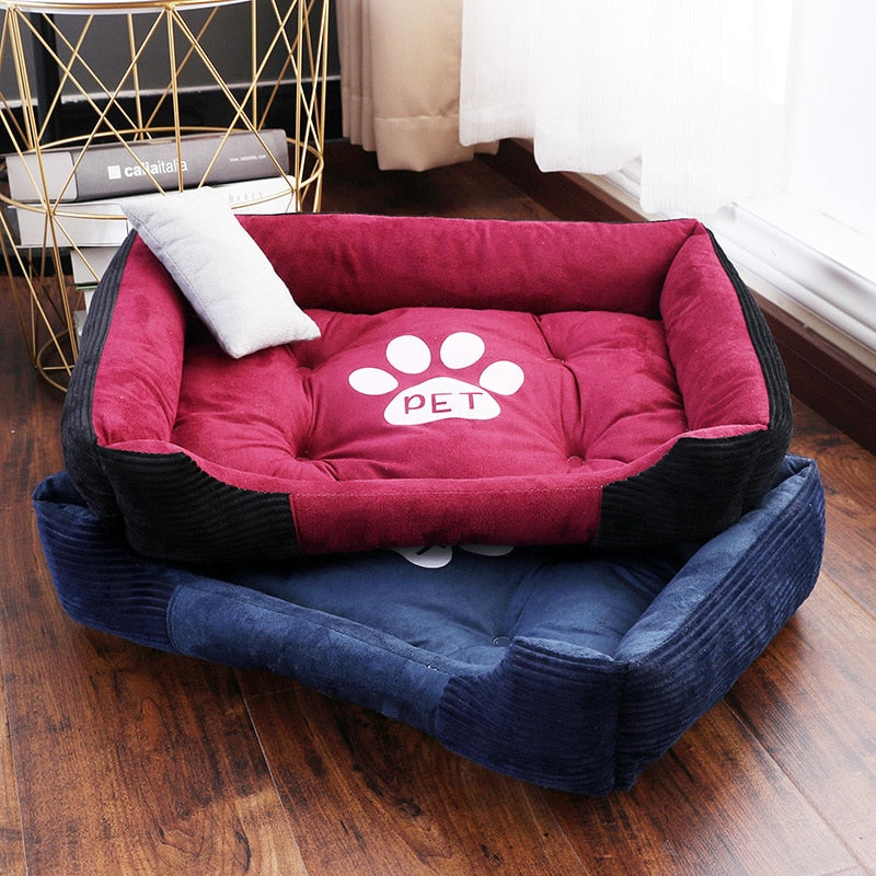 Pet Dog Beds Mat for Small Medium Large Dogs with Pets Pillow High Elasticity PP Fiber Filler Puppy Bulldog Kennel Cat Blanket