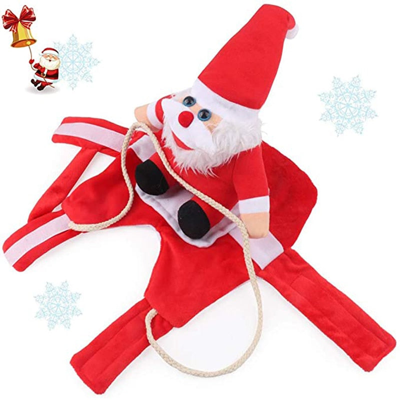 Pet Dog Cat Christmas CostumeDog Costumes Holiday Party Dressing up Clothing for Smal Medium Large Dogs Funny Pet Outfit Riding