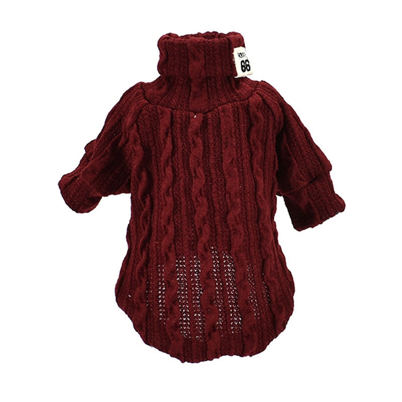 Pet Dog Cat Turtleneck Sweater Winter Warm Knitted Dog Clothes for Small Dogs Chihuahua Clothing Puppy Coat Jacket Pets Products