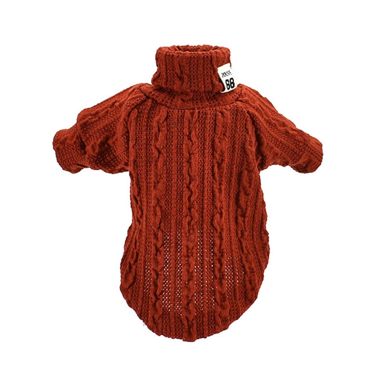 Pet Dog Cat Turtleneck Sweater Winter Warm Knitted Dog Clothes for Small Dogs Chihuahua Clothing Puppy Coat Jacket Pets Products
