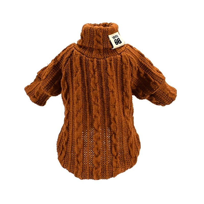 Pet Dog Cat Turtleneck Sweater Winter Warm Knitted Dog Clothes for Small Dogs Chihuahua Clothing Puppy Coat Jacket Pets Products