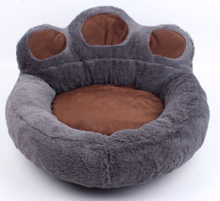 Pet Dog Cat Warm Bed Winter Lovely Dog Bed Soft Material Pet Nest Cute Paw Kennel For Cat Puppy Sofa Beds For Dogs Accessories