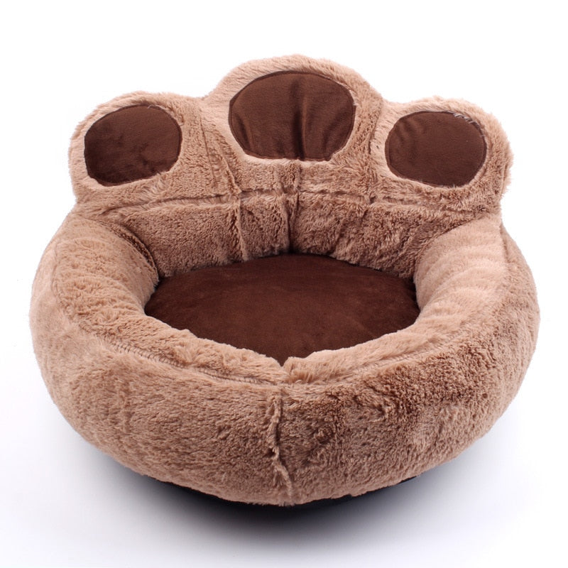 Pet Dog Cat Warm Bed Winter Lovely Dog Bed Soft Material Pet Nest Cute Paw Kennel For Cat Puppy Sofa Beds For Dogs Accessories