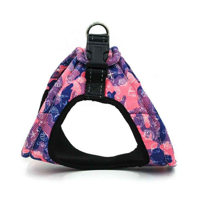 Pet Dog Harness For Small Medium Dogs Breathable Adjustable Pet Harness Printed Puppy Vest Harness Outdoor Dog Walking Supplies