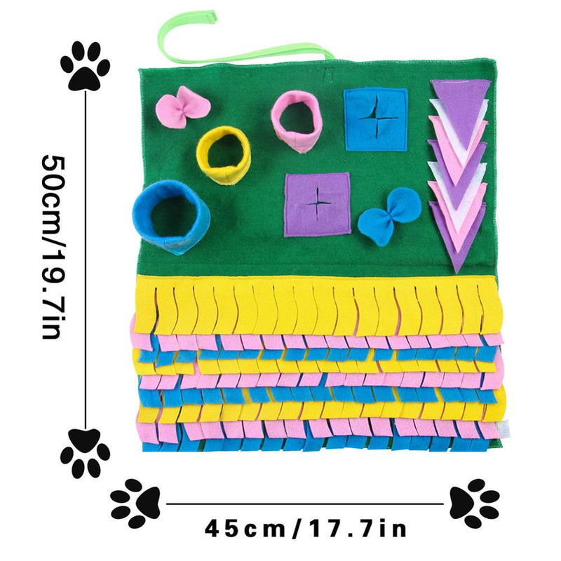 Pet Dog Snuffle Mat Pet Sniffing Training Blanket Detachable Fleece Pads Dog Mat Relieve Stress Nosework Puzzle Toy Pet Nose Pad