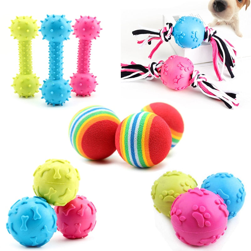 Pet Dog Toys Puppy Funny Interactive Chew Toys for Small Dog Resistant To Bite Teeth Training Rubber Ball Dog Toys Pet Supplies