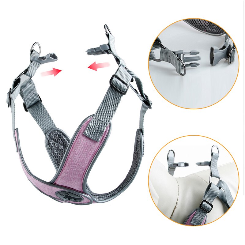 Pet Harness Adjustable Reflective Small Medium Dog Traction Rope Leash Harness Dogs Collar Leash Belt Pet Training Supplies