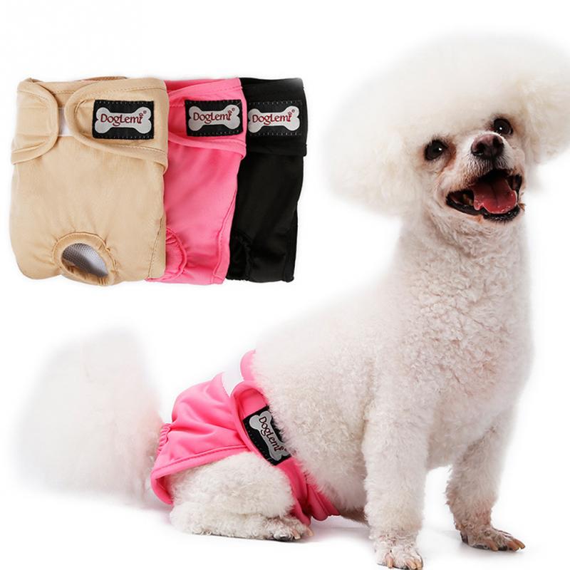 Pet Physiological Pants Puppy Washable Durable Doggie Diapers Underwear Short Diaper Pet Underwear Reusable Sanitary Pants Dogs