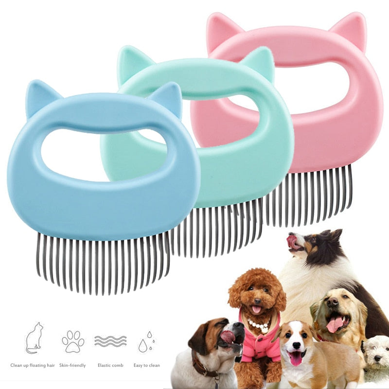 Pet Shell Needle Comb Animal Cleaning Comb Pet Supplies Grooming Hair Brush Hair Removal 3 Colors Pet Cat Dog Massage Combs
