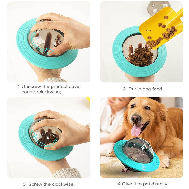 Pet Toy Self-Playing Tumbler Pet Feeder Treat Ball Dog Toy for Pet Increases IQ Interactive Food Dispensing Dog Cat Feed Bowl