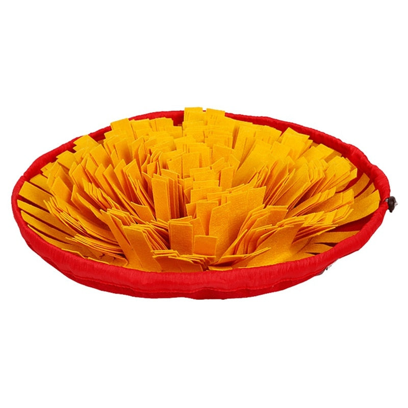 Pet Toys Dog Round Pet Sniffing Pad Washable Training Blanket Feeding Mat Piecing Multi-color Dog Toys