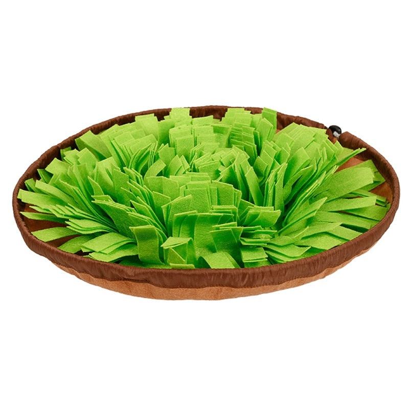 Pet Toys Dog Round Pet Sniffing Pad Washable Training Blanket Feeding Mat Piecing Multi-color Dog Toys