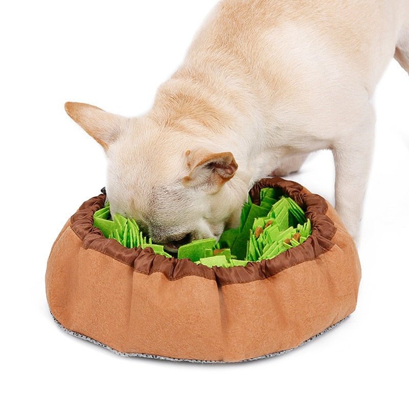 Pet Toys Dog Round Pet Sniffing Pad Washable Training Blanket Feeding Mat Piecing Multi-color Dog Toys