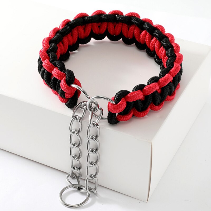 1.3m Large Pet Dog Leashes Metal P Chain Buckle Double Strand