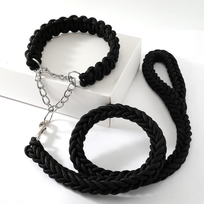 1.3m Large Pet Dog Leashes Metal P Chain Buckle Double Strand