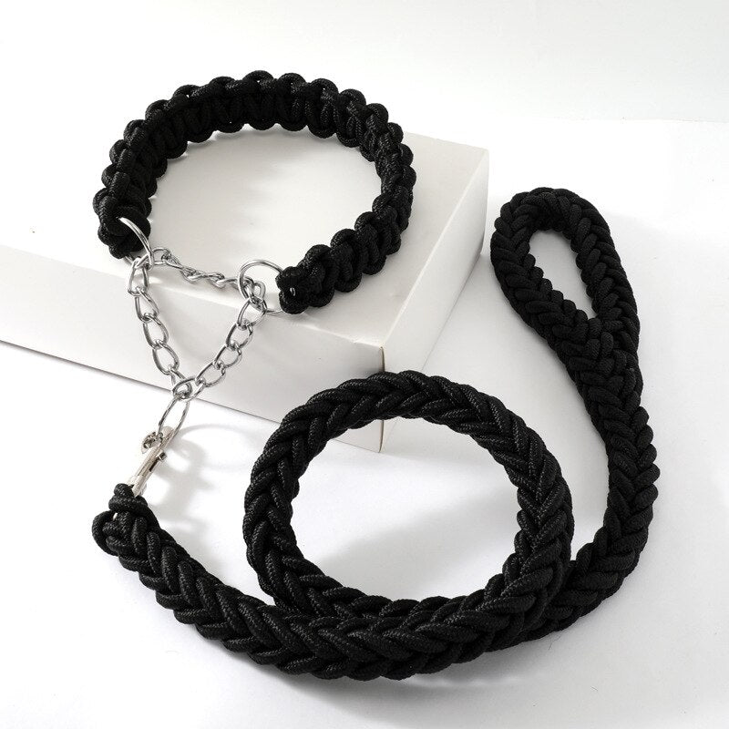 1.3m Large Pet Dog Leashes Metal P Chain Buckle Double Strand