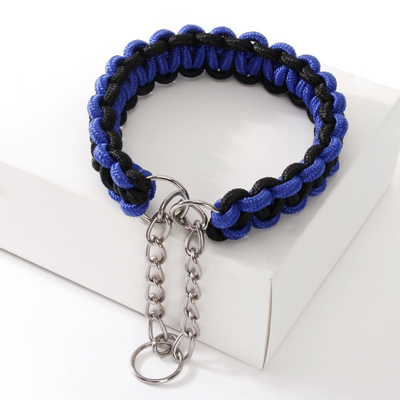 1.3m Large Pet Dog Leashes Metal P Chain Buckle Double Strand