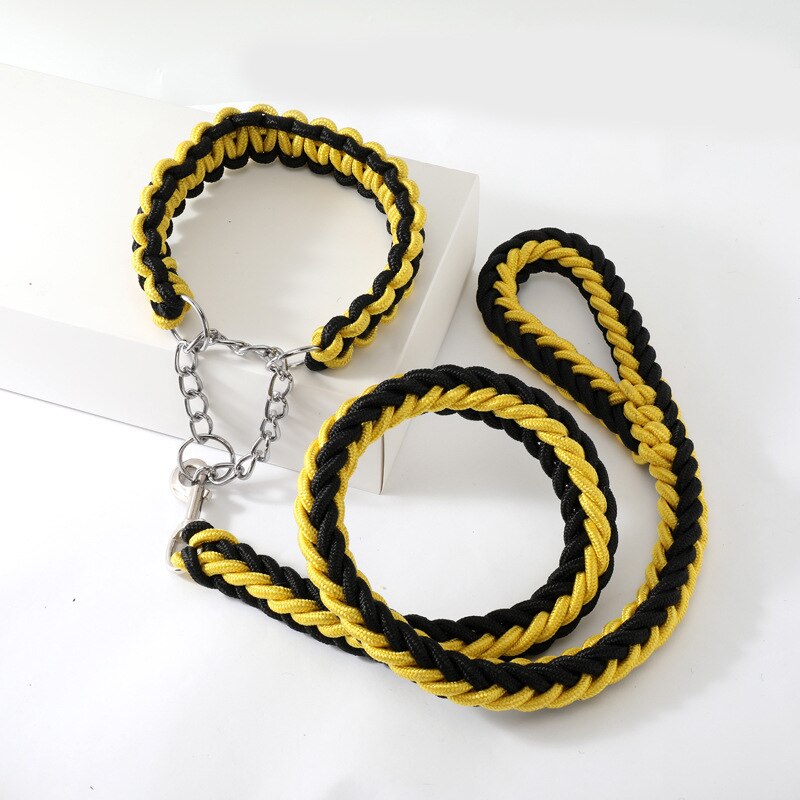 1.3m Large Pet Dog Leashes Metal P Chain Buckle Double Strand