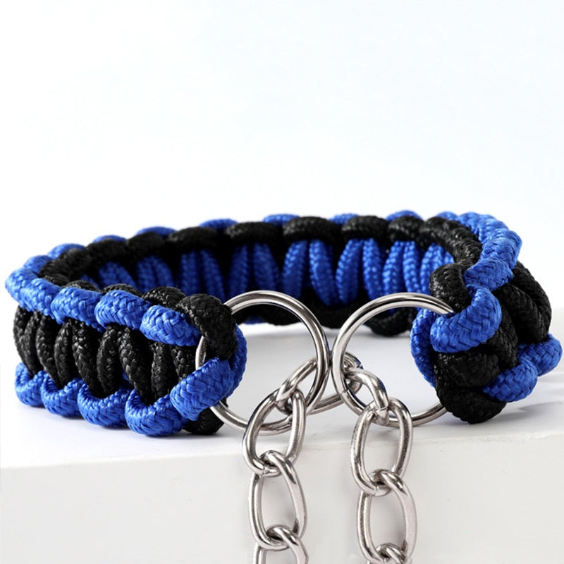 1.3m Large Pet Dog Leashes Metal P Chain Buckle Double Strand