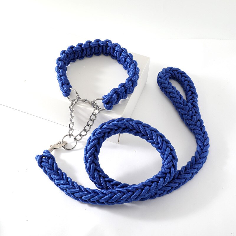 1.3m Large Pet Dog Leashes Metal P Chain Buckle Double Strand