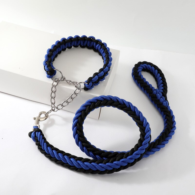 1.3m Large Pet Dog Leashes Metal P Chain Buckle Double Strand