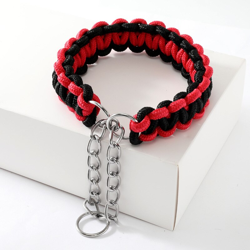 1.3m Large Pet Dog Leashes Metal P Chain Buckle Double Strand