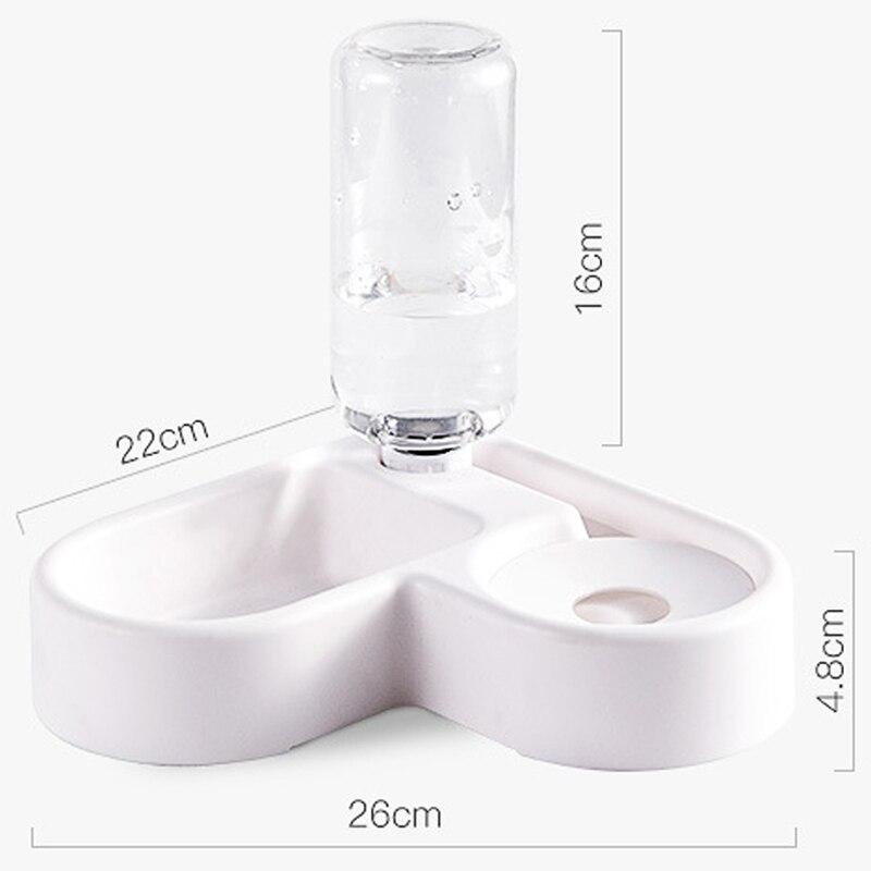 Pet Feeder Automatic Food Feeder Waterer Set 3.8L for Dogs Cats Pets Animals