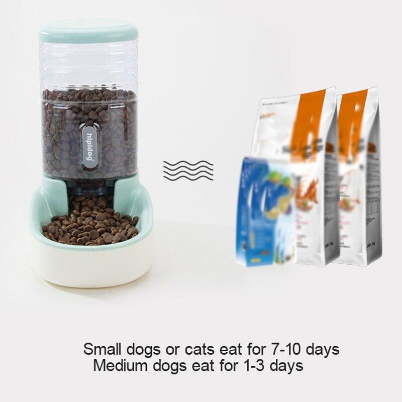 Pet Feeder Automatic Food Feeder Waterer Set 3.8L for Dogs Cats Pets Animals