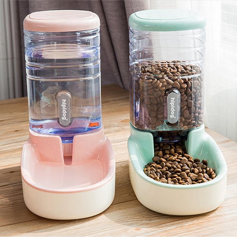 Pet Feeder Automatic Food Feeder Waterer Set 3.8L for Dogs Cats Pets Animals