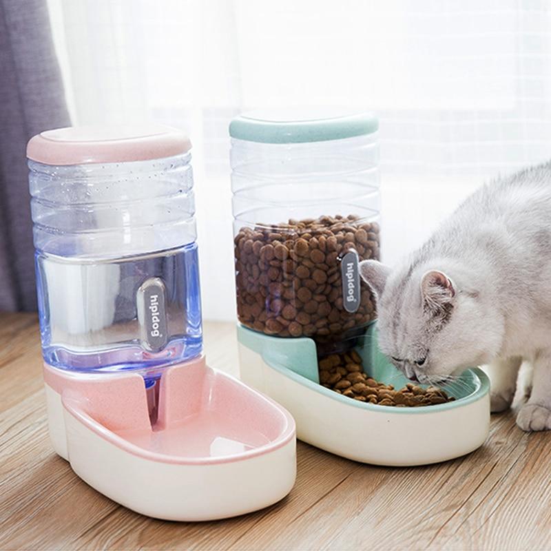 Pet Feeder Automatic Food Feeder Waterer Set 3.8L for Dogs Cats Pets Animals