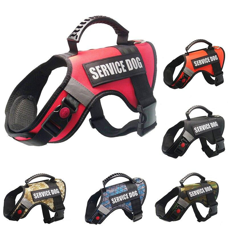 Dog Harness Vest Reflective Breathable Adjustable Nylon Collar Pet Vest