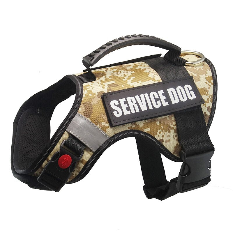 Dog Harness Vest Reflective Breathable Adjustable Nylon Collar Pet Vest