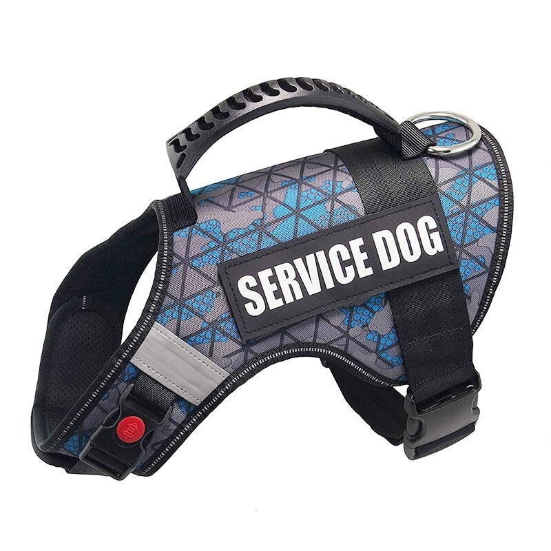 Dog Harness Vest Reflective Breathable Adjustable Nylon Collar Pet Vest